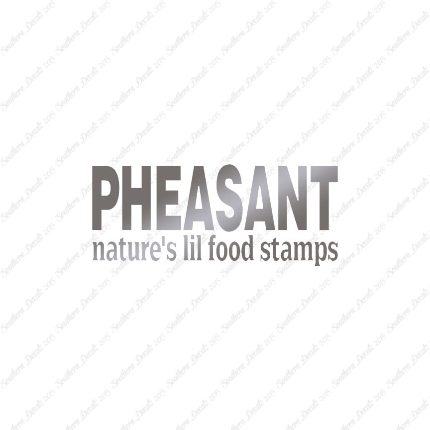 Pheasant Natures Food Stamps