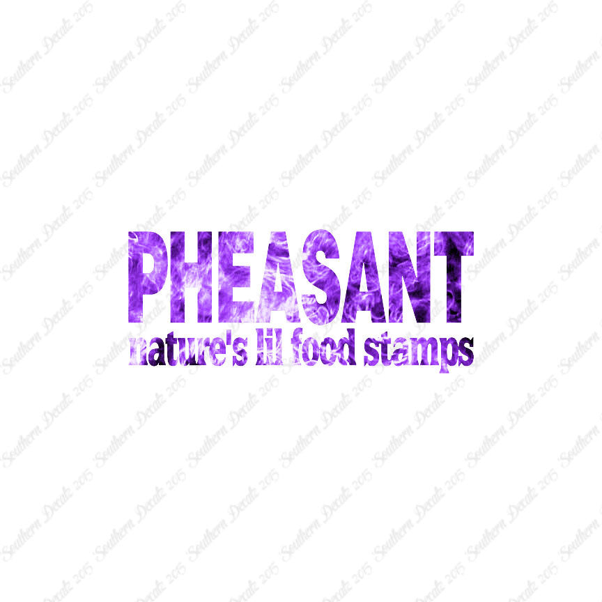 Pheasant Natures Food Stamps