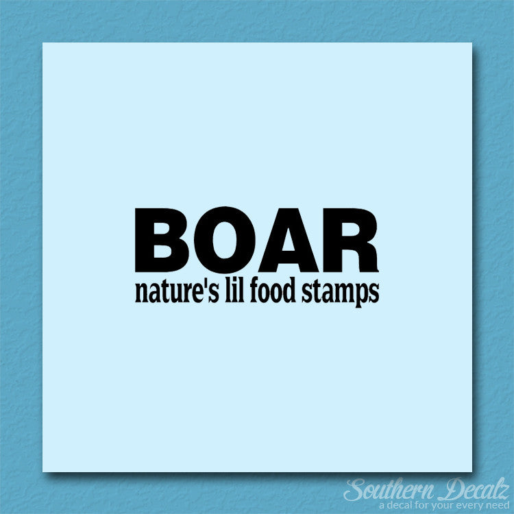 Boar Natures Food Stamps