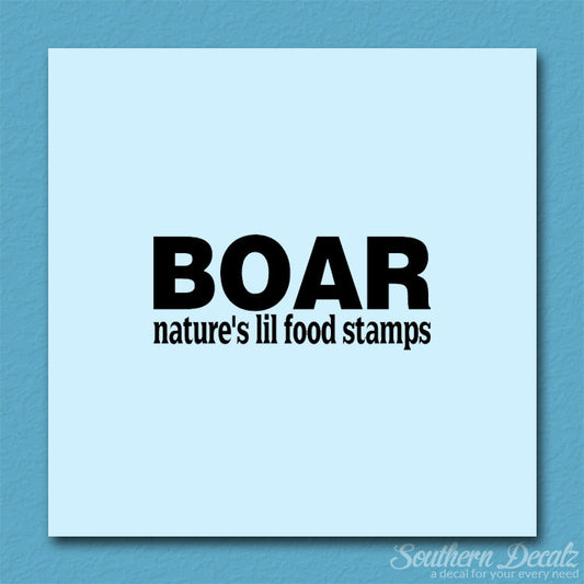 Boar Natures Food Stamps