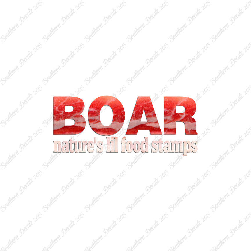 Boar Natures Food Stamps