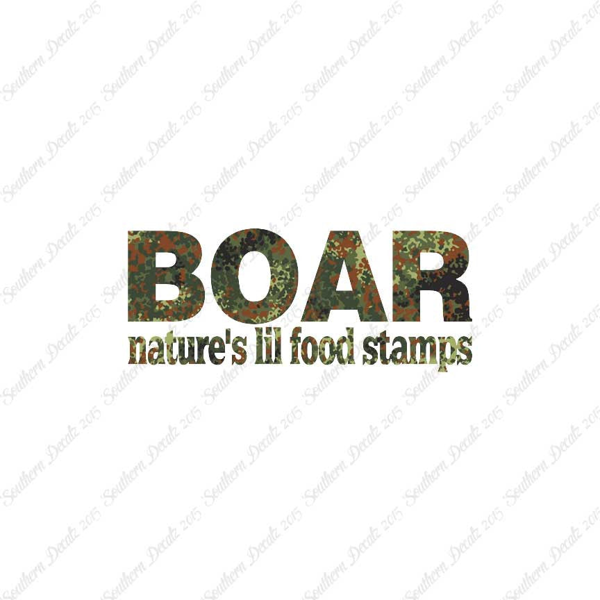 Boar Natures Food Stamps