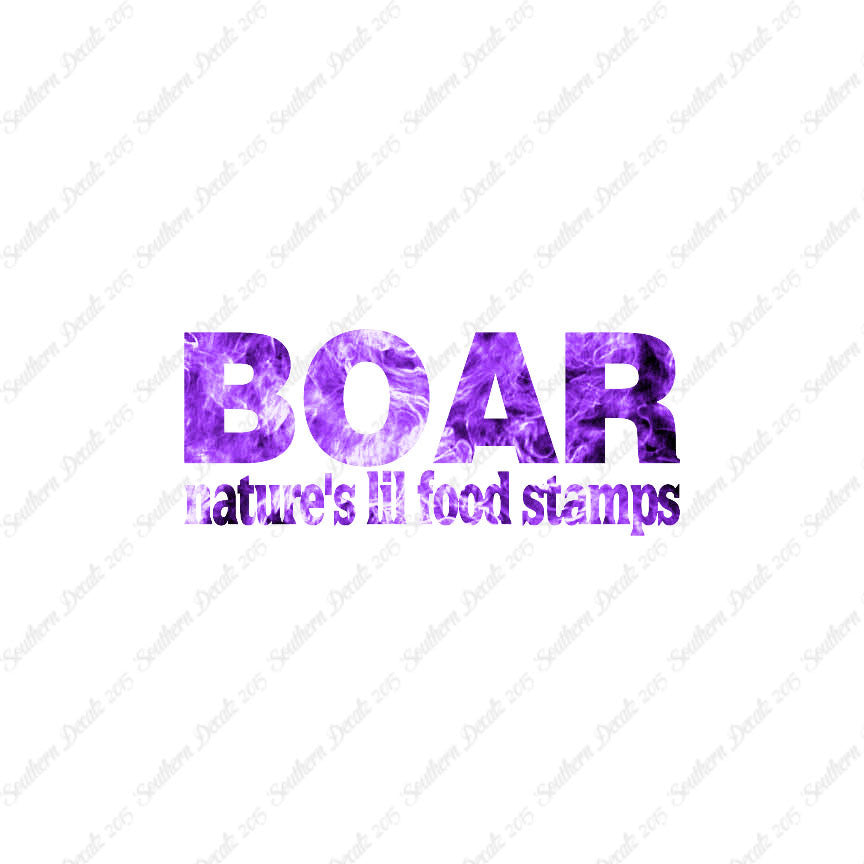Boar Natures Food Stamps