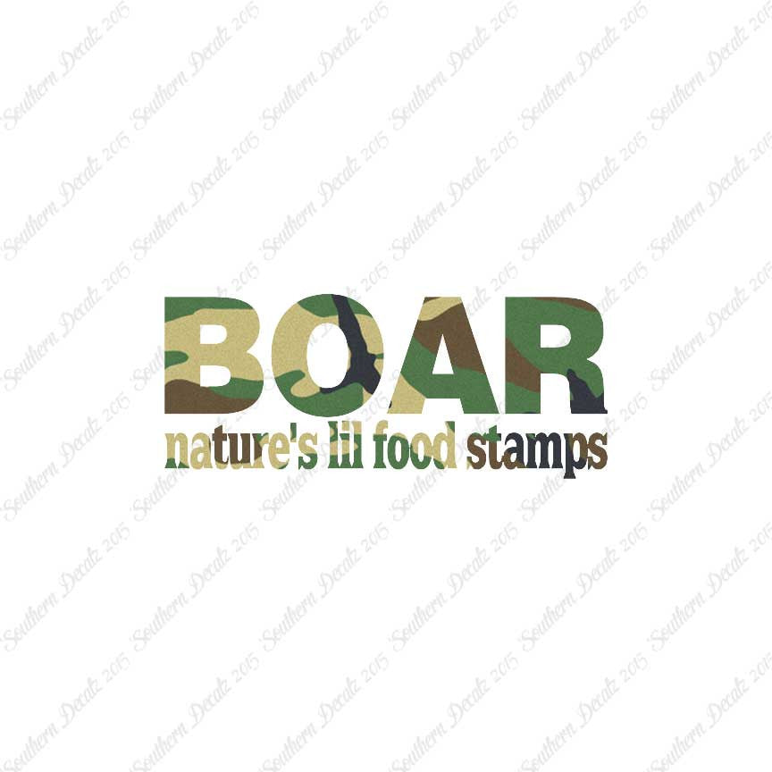 Boar Natures Food Stamps