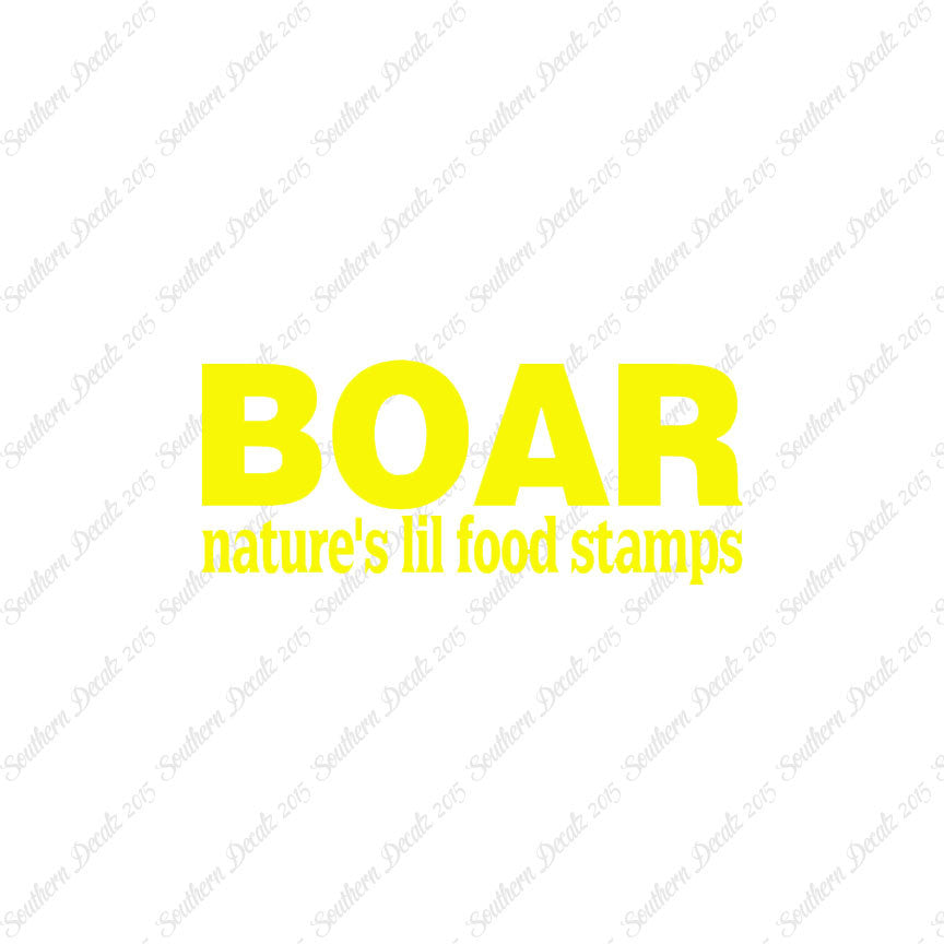 Boar Natures Food Stamps