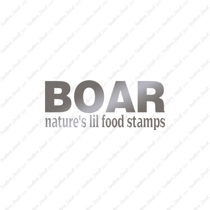 Boar Natures Food Stamps
