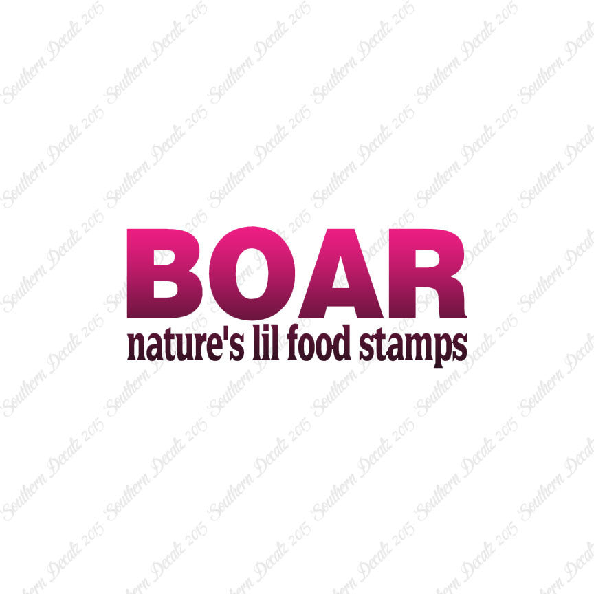 Boar Natures Food Stamps