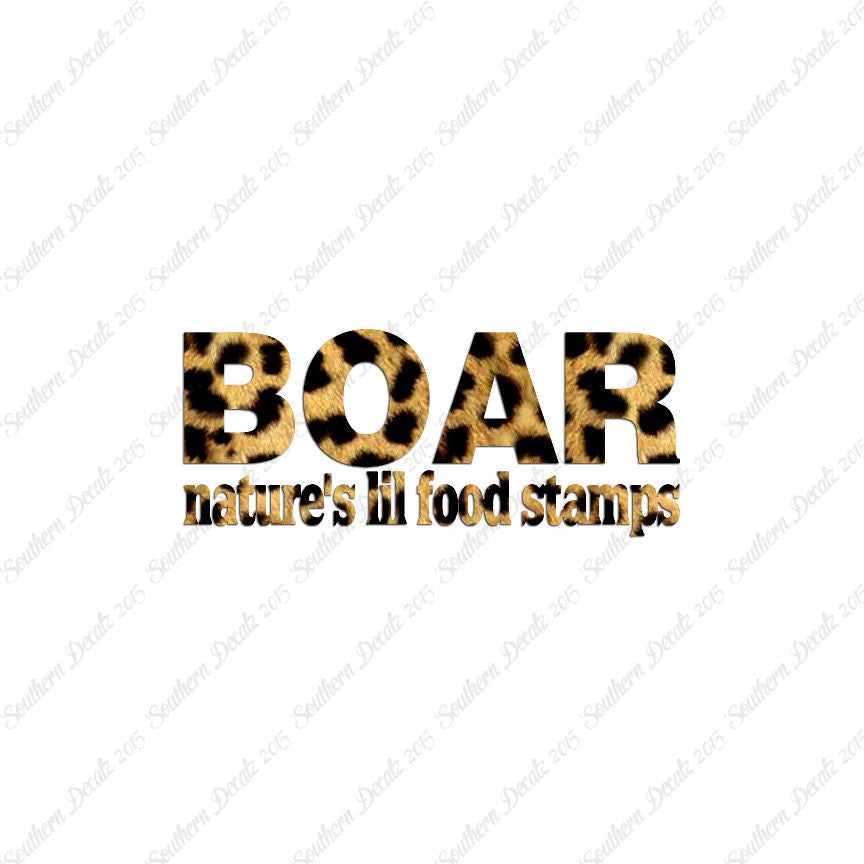 Boar Natures Food Stamps