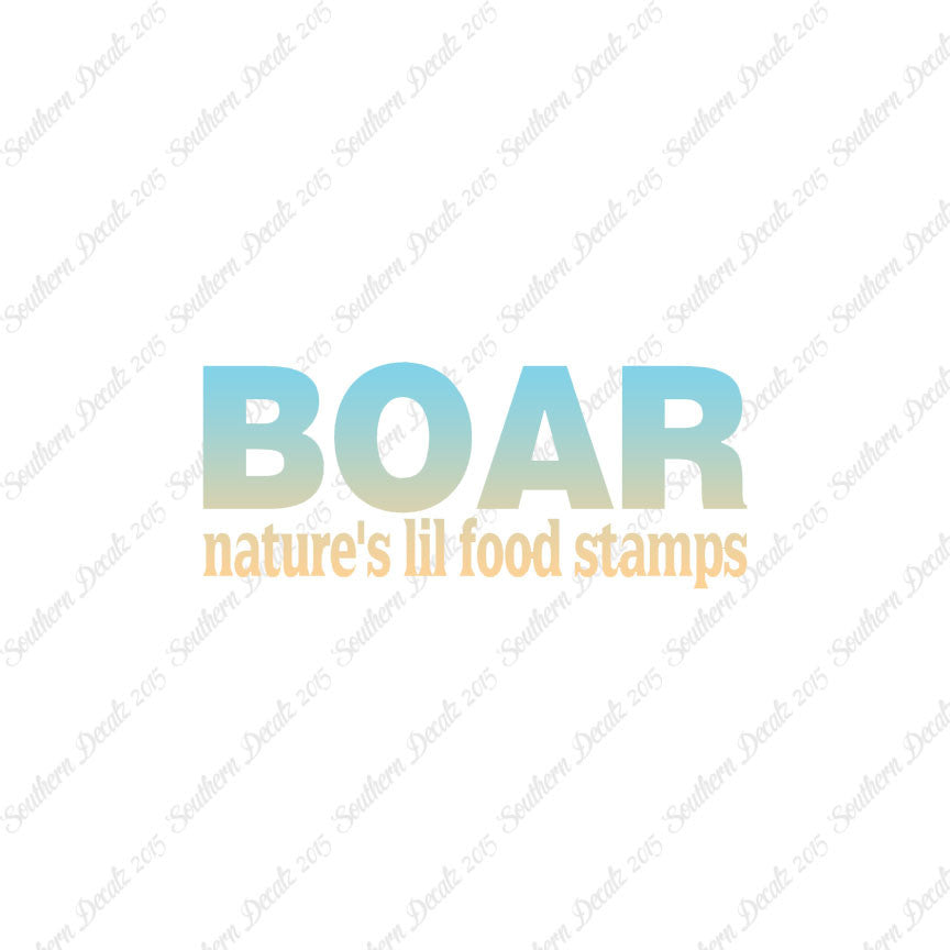 Boar Natures Food Stamps