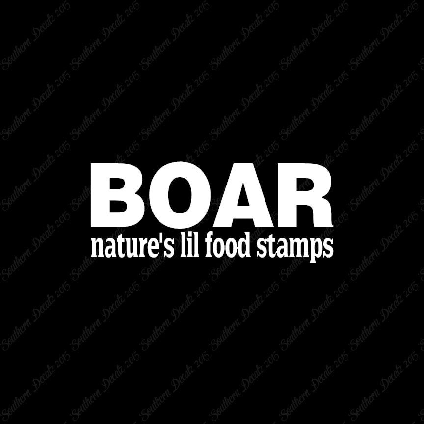 Boar Natures Food Stamps