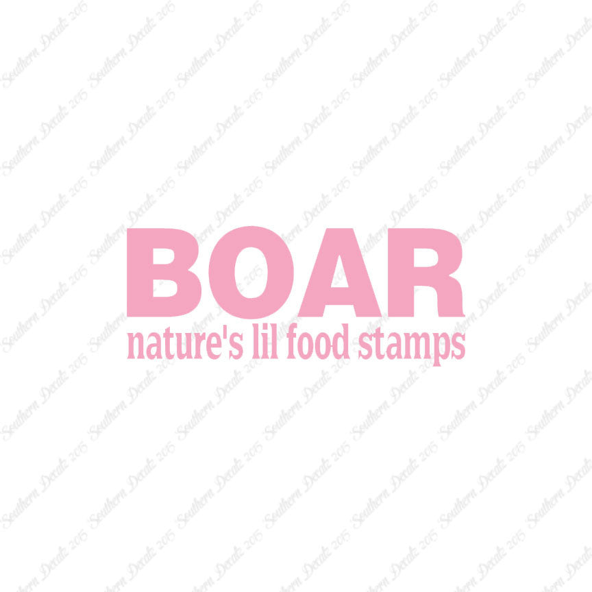 Boar Natures Food Stamps