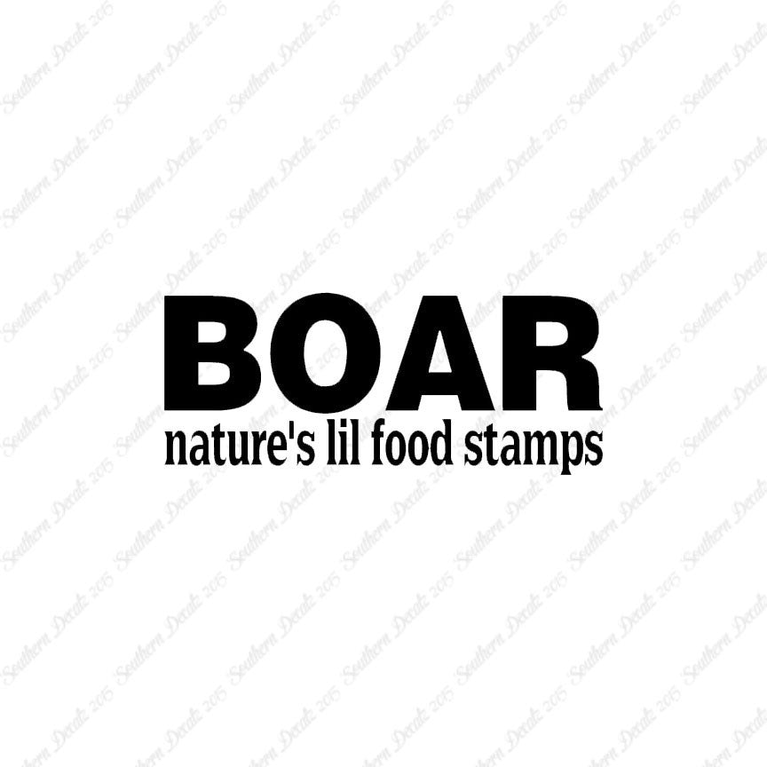 Boar Natures Food Stamps