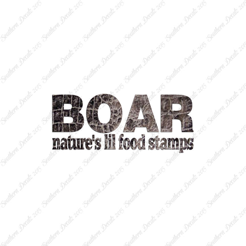Boar Natures Food Stamps