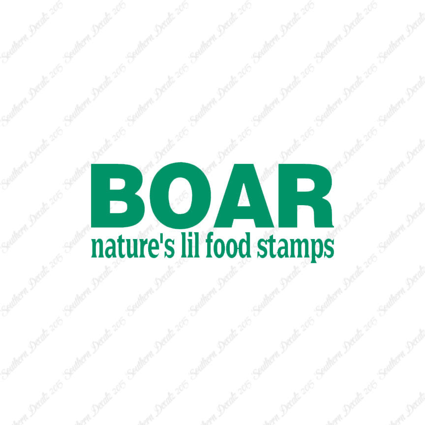 Boar Natures Food Stamps