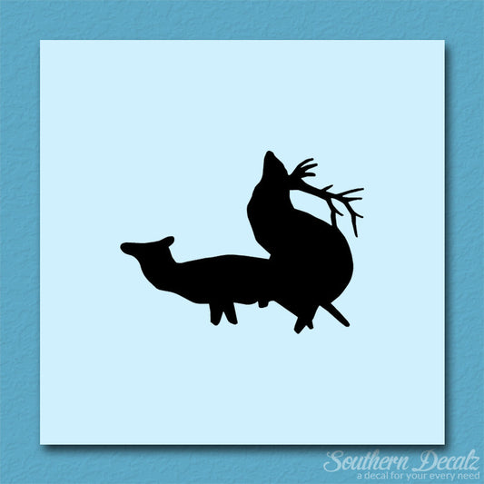 Deer Mating Funny Silhouette