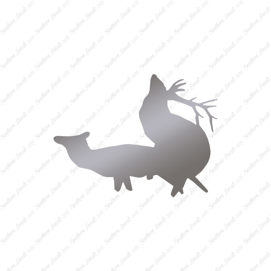 Deer Mating Funny Silhouette