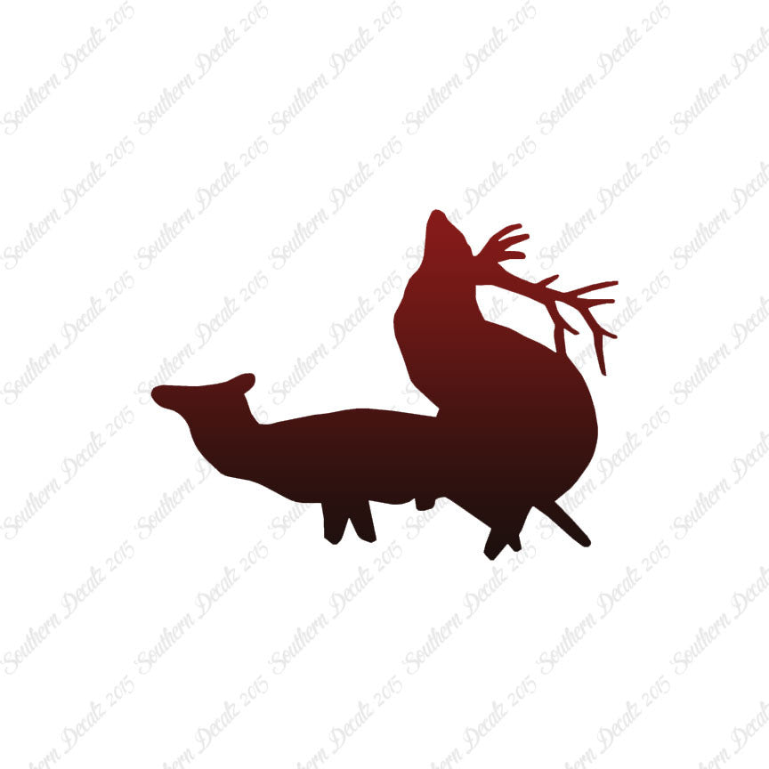 Deer Mating Funny Silhouette