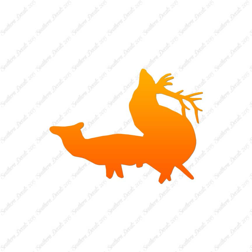 Deer Mating Funny Silhouette
