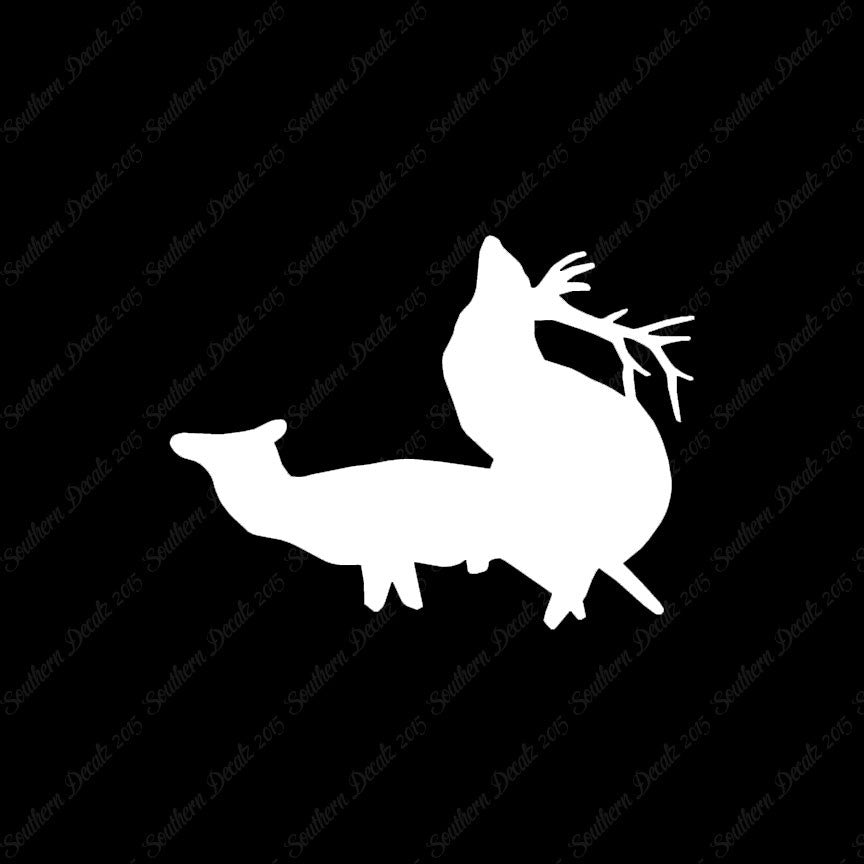 Deer Mating Funny Silhouette