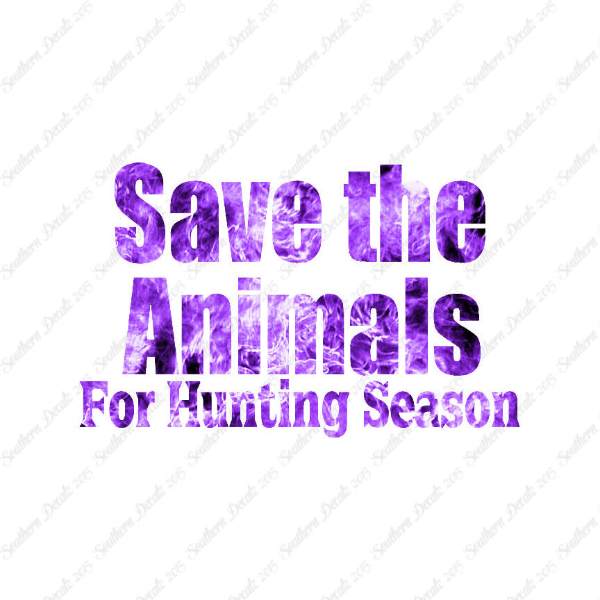Save The Animals Hunting Season