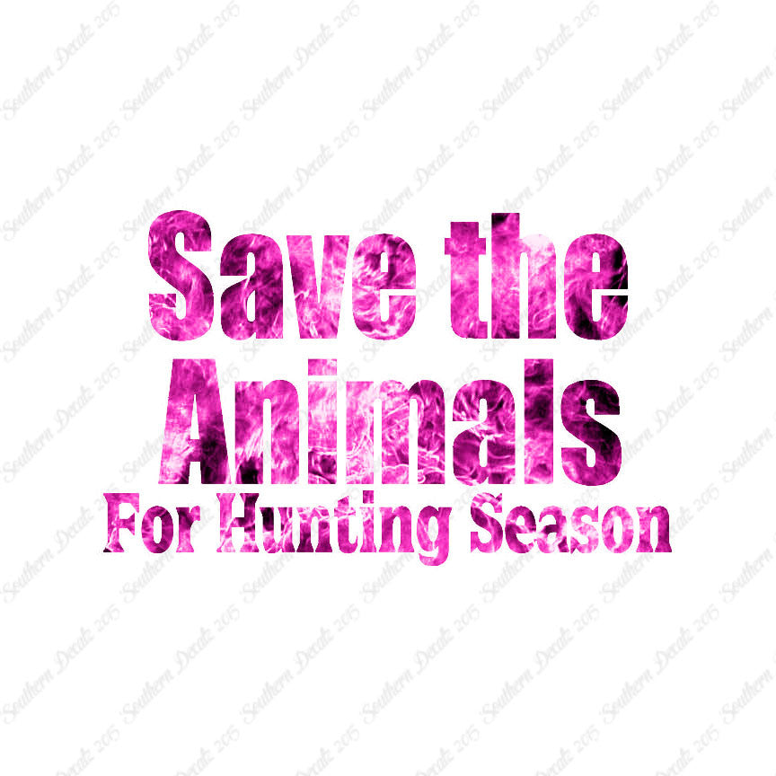 Save The Animals Hunting Season