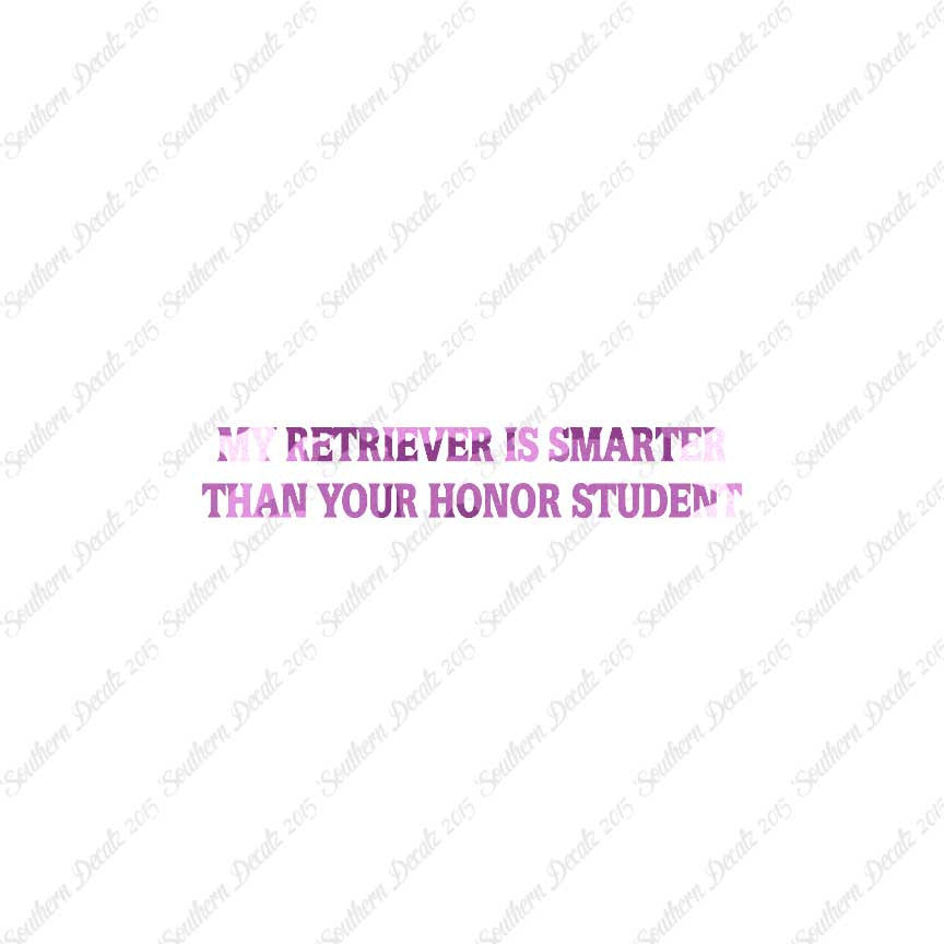 Retriever Smarter The Your Honor Student