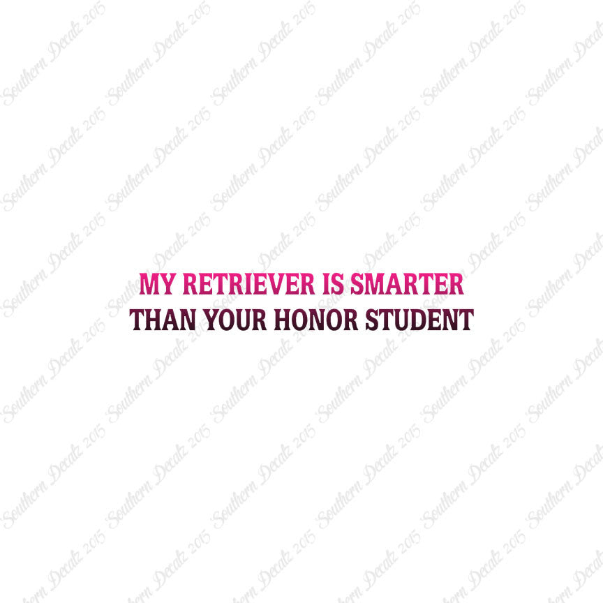 Retriever Smarter The Your Honor Student