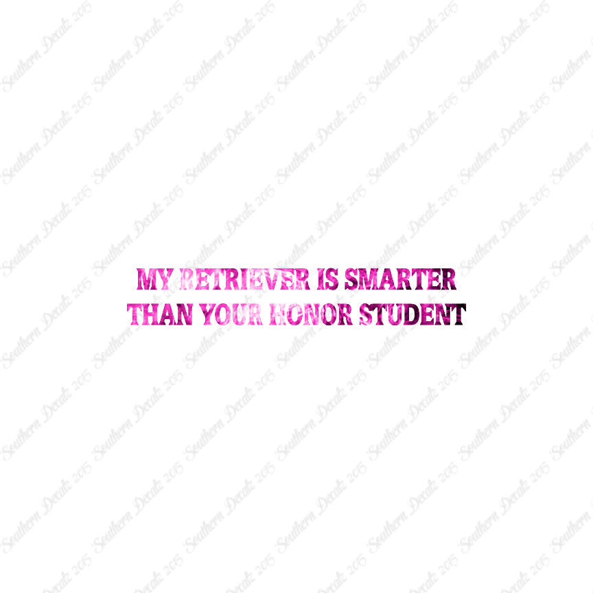 Retriever Smarter The Your Honor Student