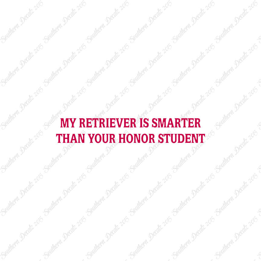 Retriever Smarter The Your Honor Student