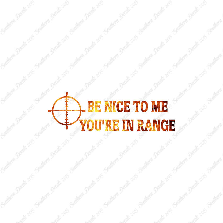 Be Nice You're In Range Target