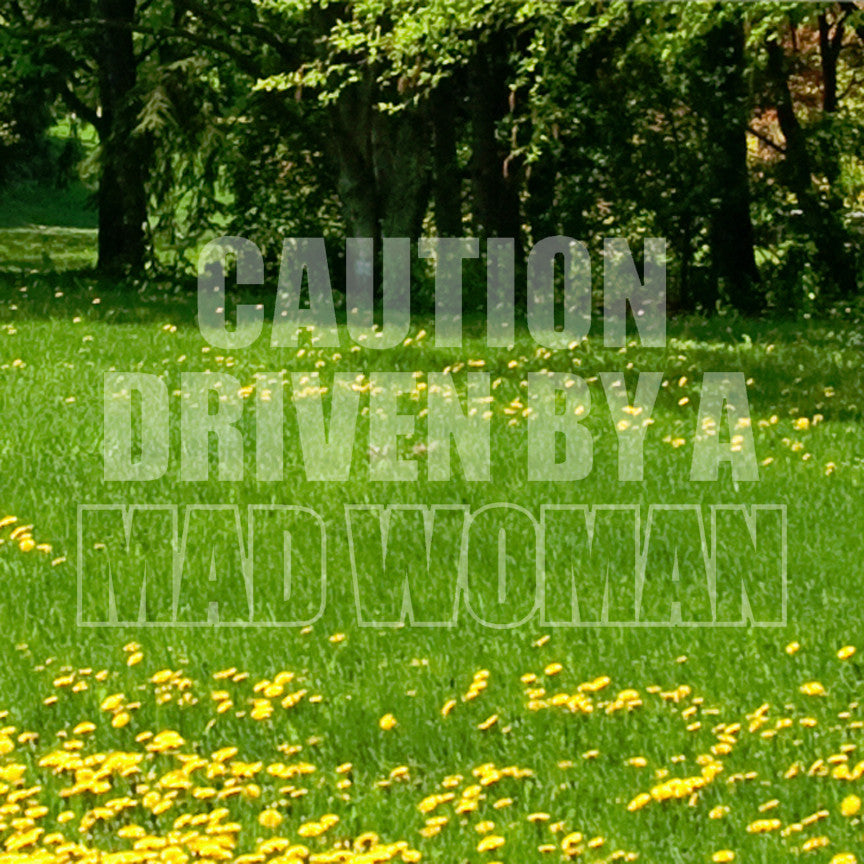 Caution Driven Mad Woman