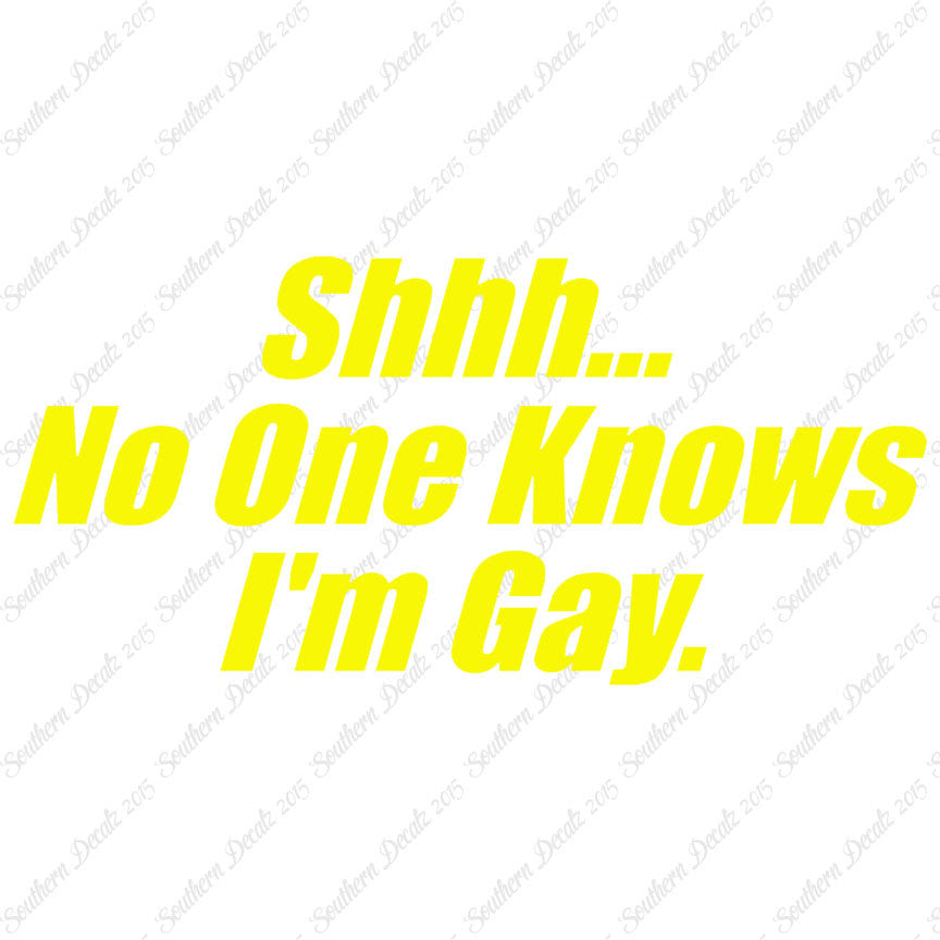 Shh No One Knows I'm Gay