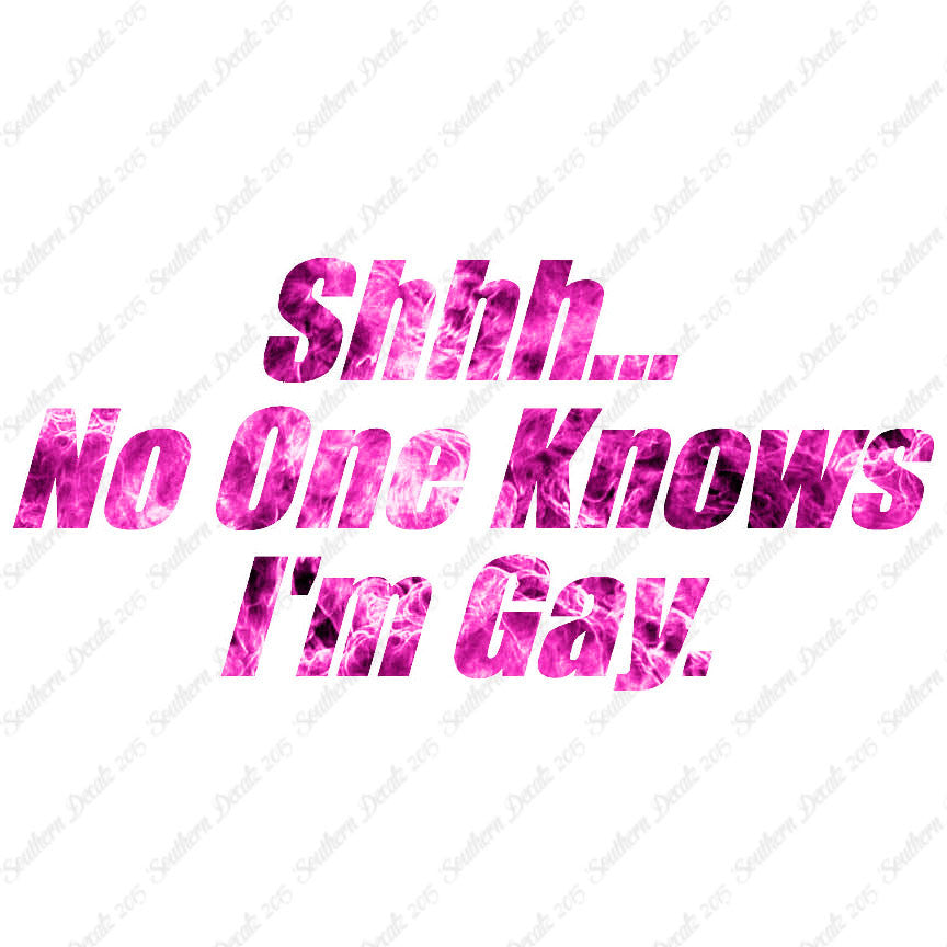 Shh No One Knows I'm Gay