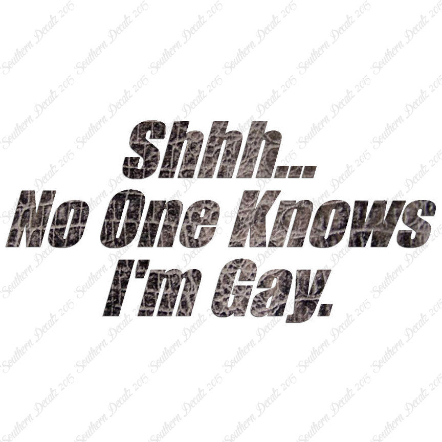 Shh No One Knows I'm Gay