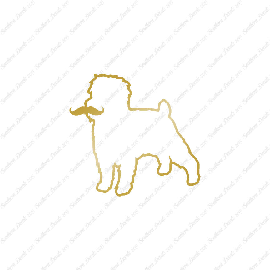 Affenpinscher Curled Tip Mustache