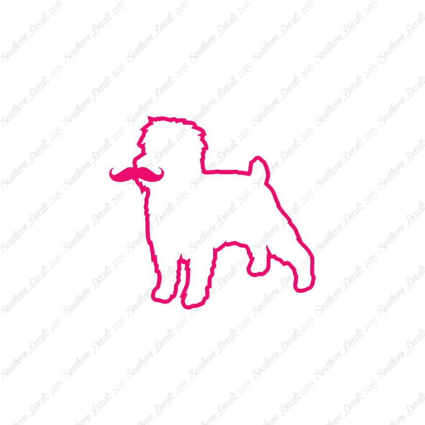 Affenpinscher Curled Tip Mustache