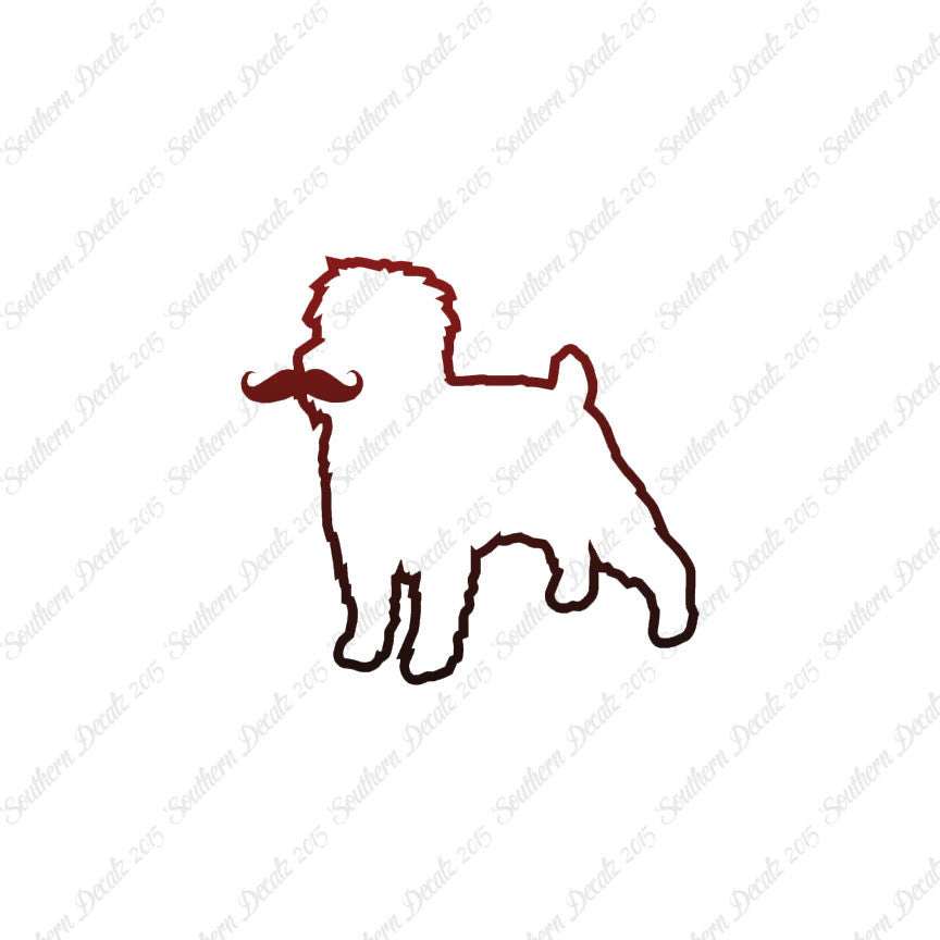 Affenpinscher Curled Tip Mustache