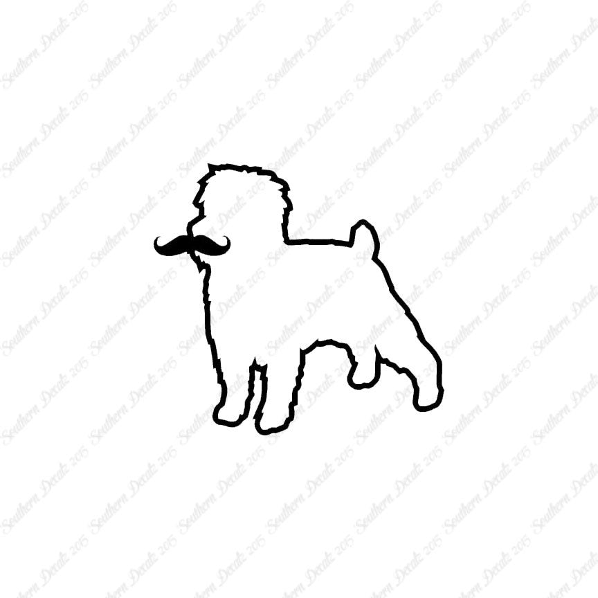 Affenpinscher Curled Tip Mustache