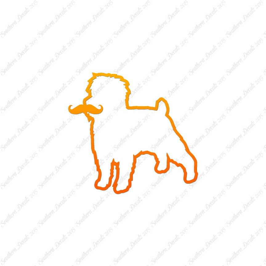Affenpinscher Curled Tip Mustache