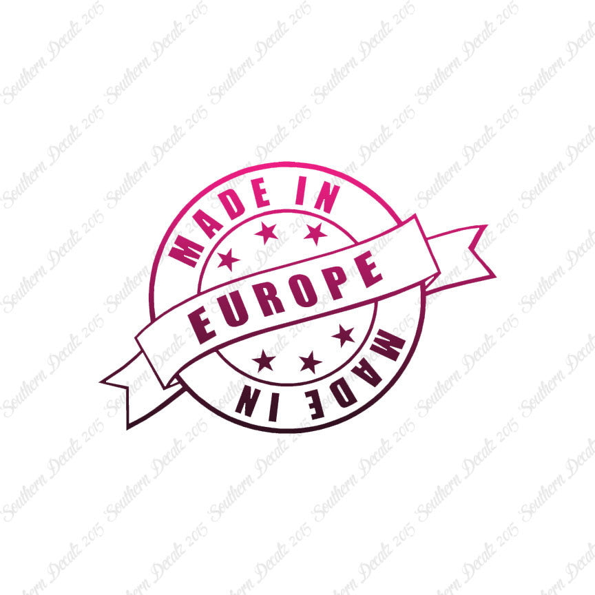 Made In Europe Stamp Logo