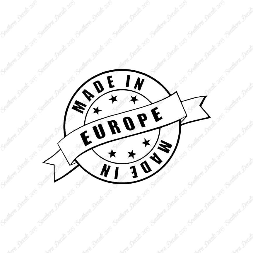 Made In Europe Stamp Logo