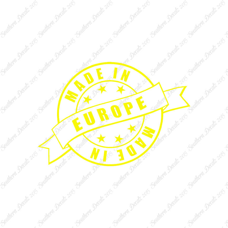Made In Europe Stamp Logo