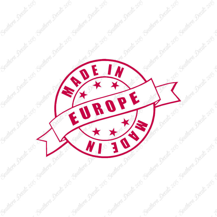 Made In Europe Stamp Logo