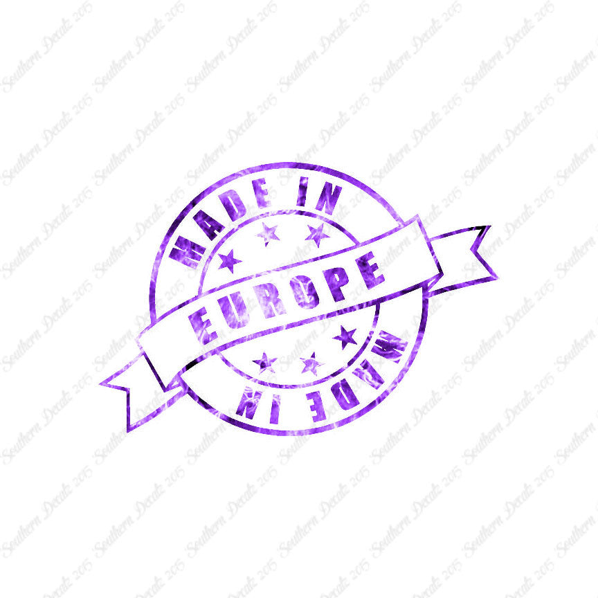 Made In Europe Stamp Logo