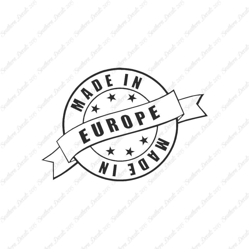 Made In Europe Stamp Logo