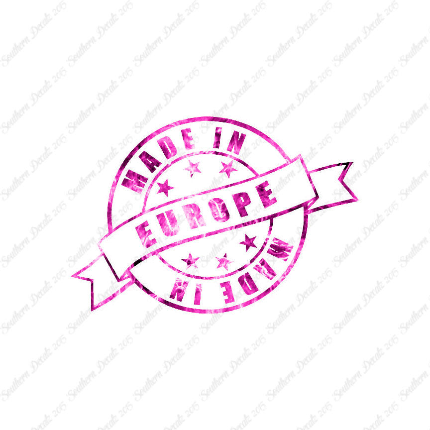 Made In Europe Stamp Logo