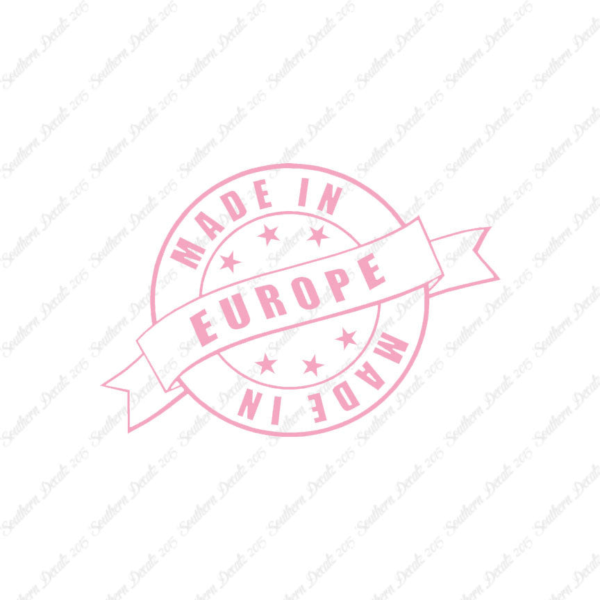 Made In Europe Stamp Logo
