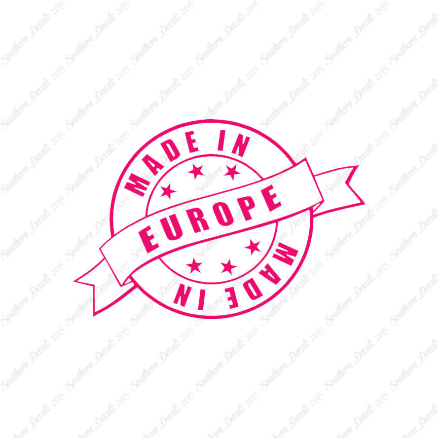 Made In Europe Stamp Logo