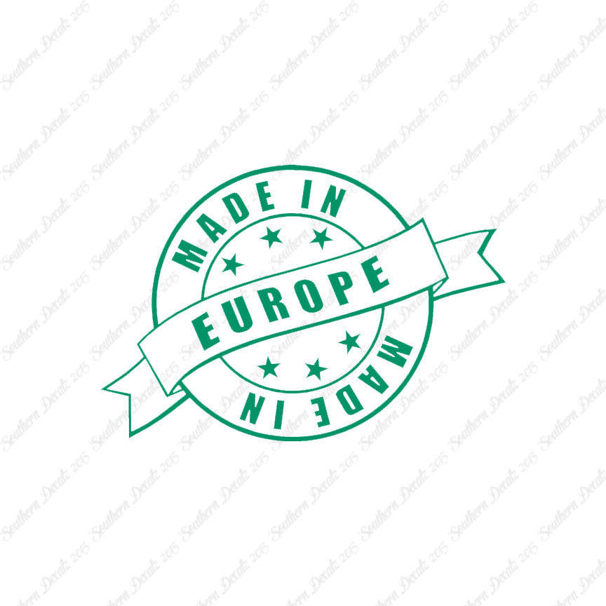 Made In Europe Stamp Logo