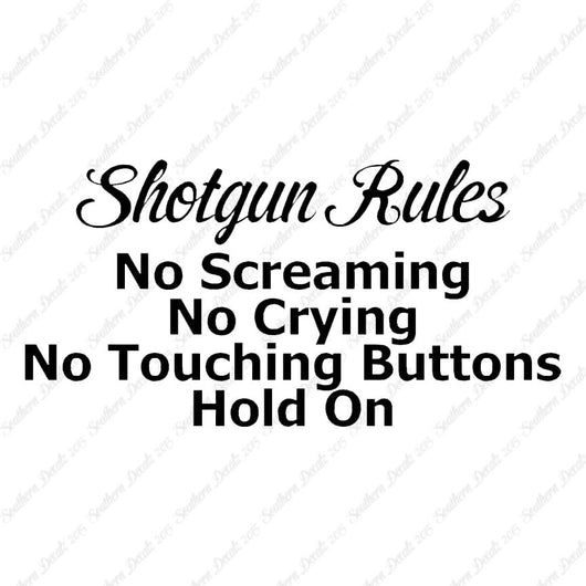 Shotgun Car Rules Hold On